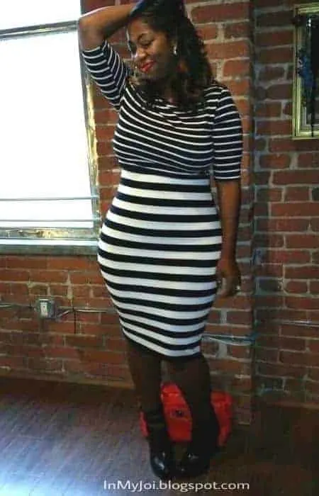 How to wear horizontal stripes as a plus-size lady?