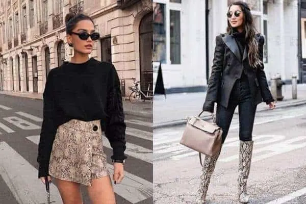 what colors go with snakeskin