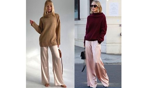 what to wear with silk & satin pants