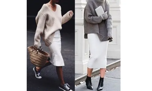 What to wear with the cream leather dress?