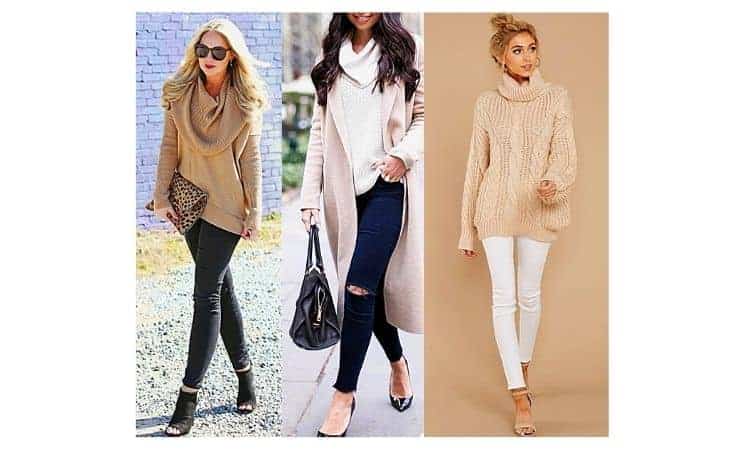 what to wear with cowl neck tops