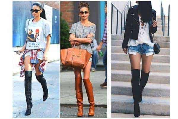 what to wear with flat over the knee boots