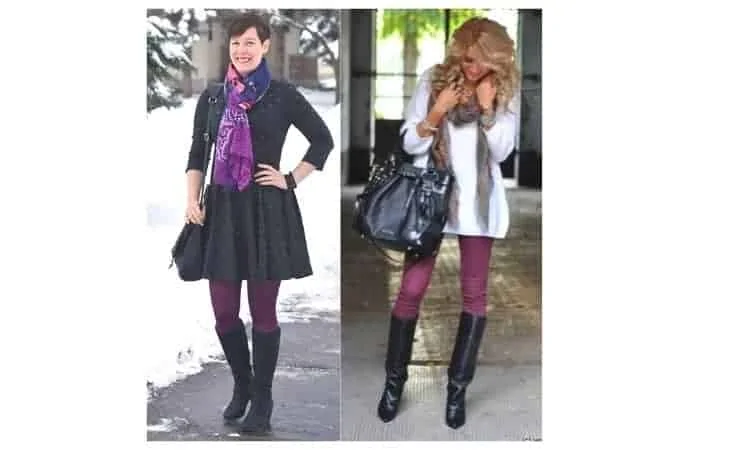 What to wear with plum leggings