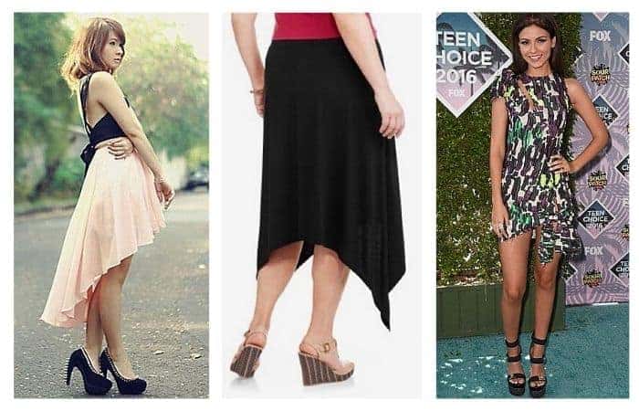 What to wear with an asymmetrical skirt or handkerchief hem skirt? Lady Refines