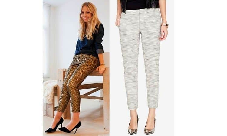 What to wear with jacquard pants 