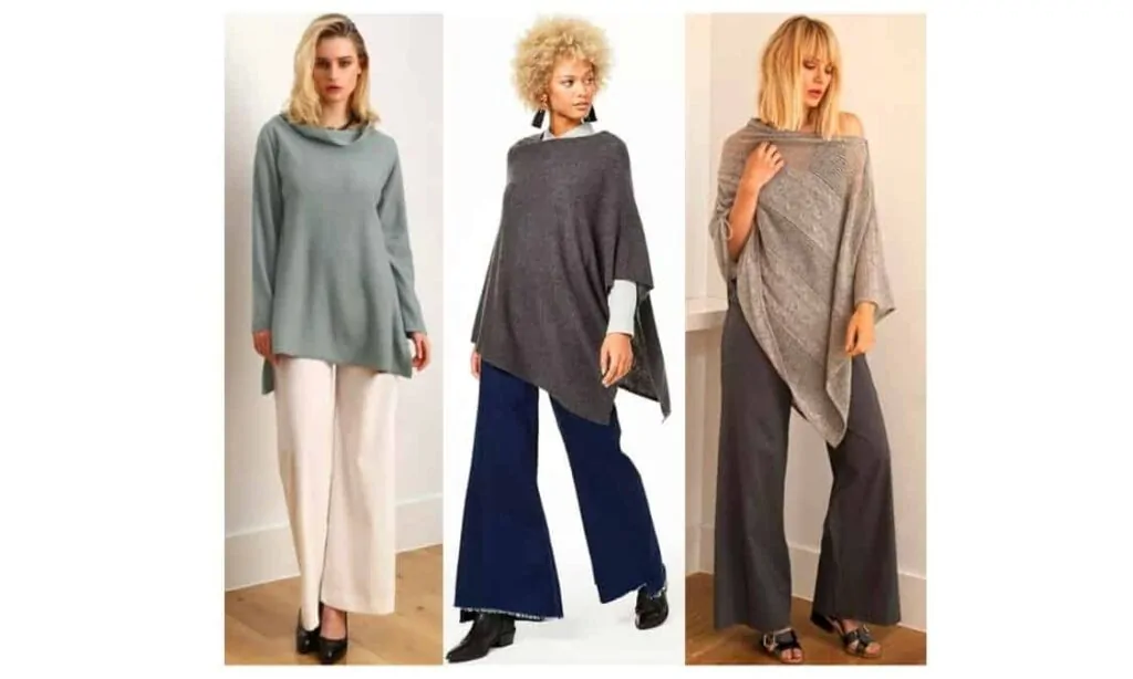 how to wear an asymmetrical poncho