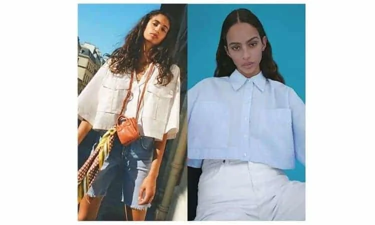 what to wear with cropped button-down shirts