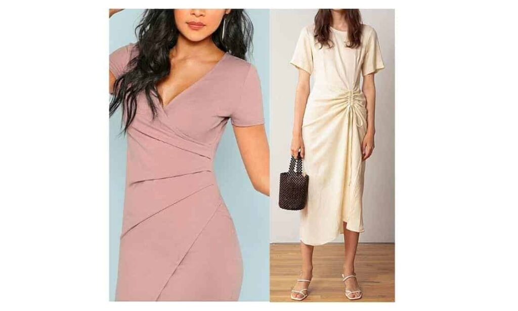 what to wear with a ruched / ruching dress