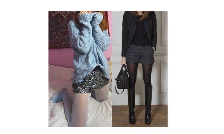 what to wear with shorts and tights