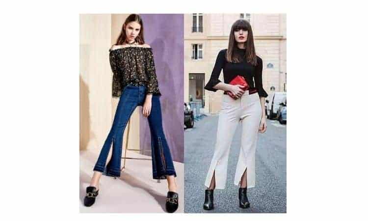 how to wear with split leg pants