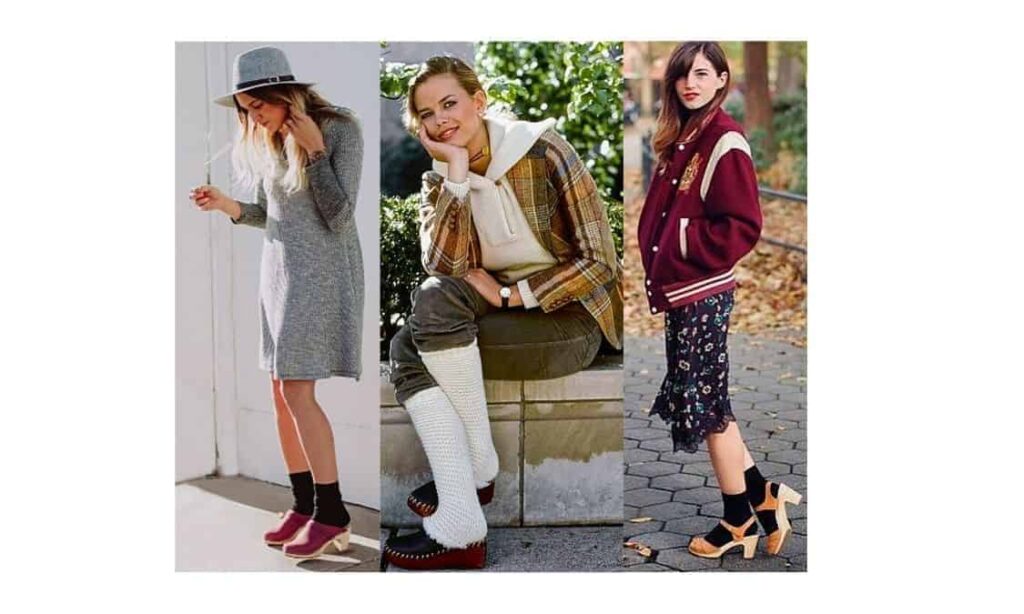 how to wear clogs in winter with socks