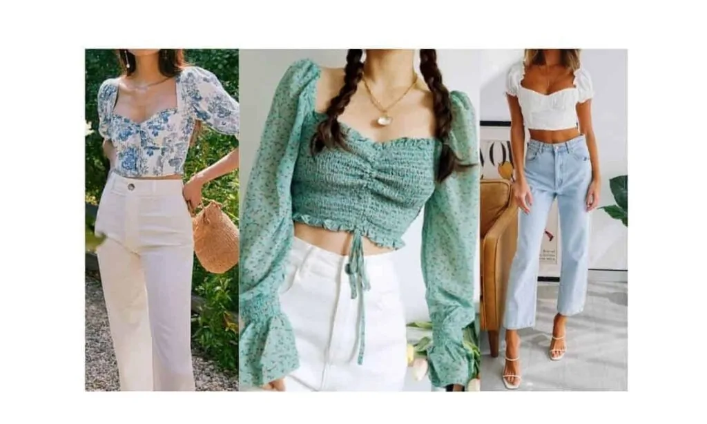 what to wear with a puff sleeve top