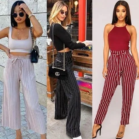 what to wear with striped pants