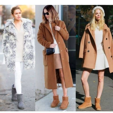 how to wear UGG boots, wear UGG boots with coat