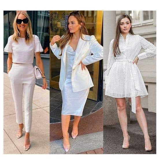 what to wear with clear heels - women outfit style