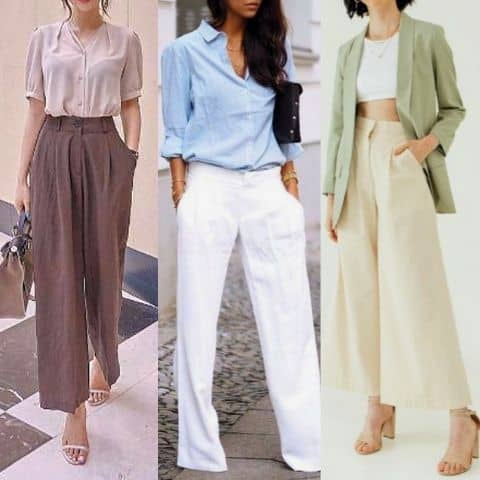 what to wear with linen pants ladies