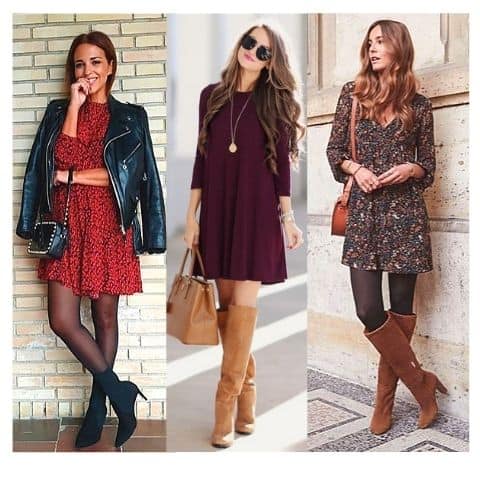 what to wear with tunic dress, wear tunic dress with boots