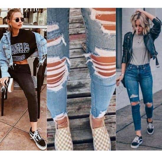 wear vans with skinny jeans, what to wear with vans womens