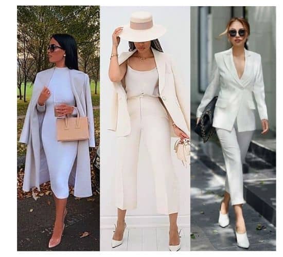 all-white outfit ideas for ladies