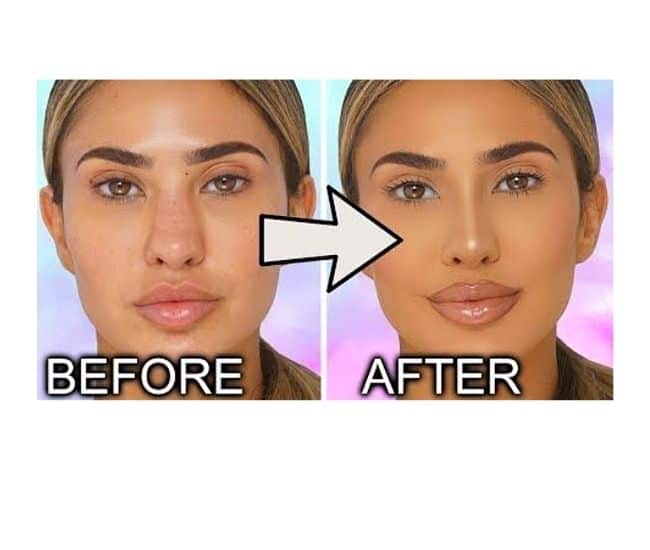 how to look pretty with a big nose with makeup