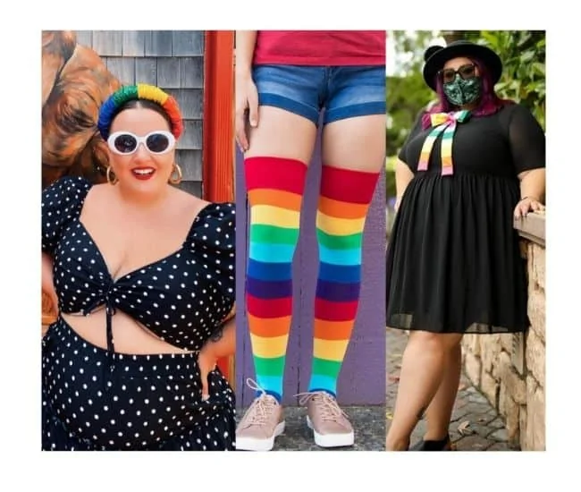 pride outfit ideas plus size, rainbow outfits for pride