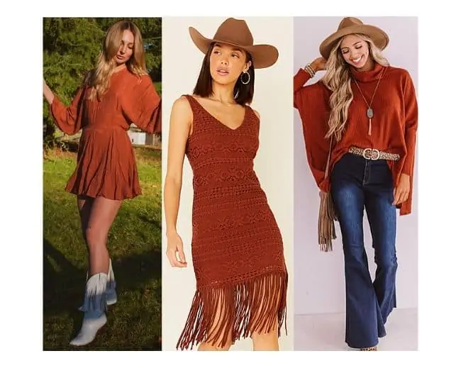 what to wear with rust and terracotta