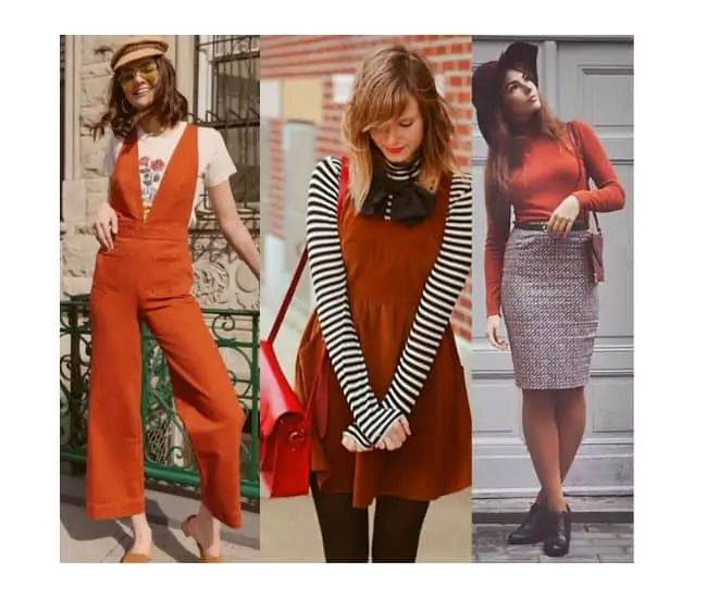 what to wear with rust and terracotta