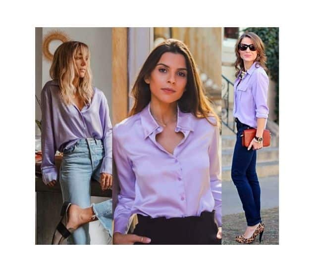 what to wear with lavender lilac shirt