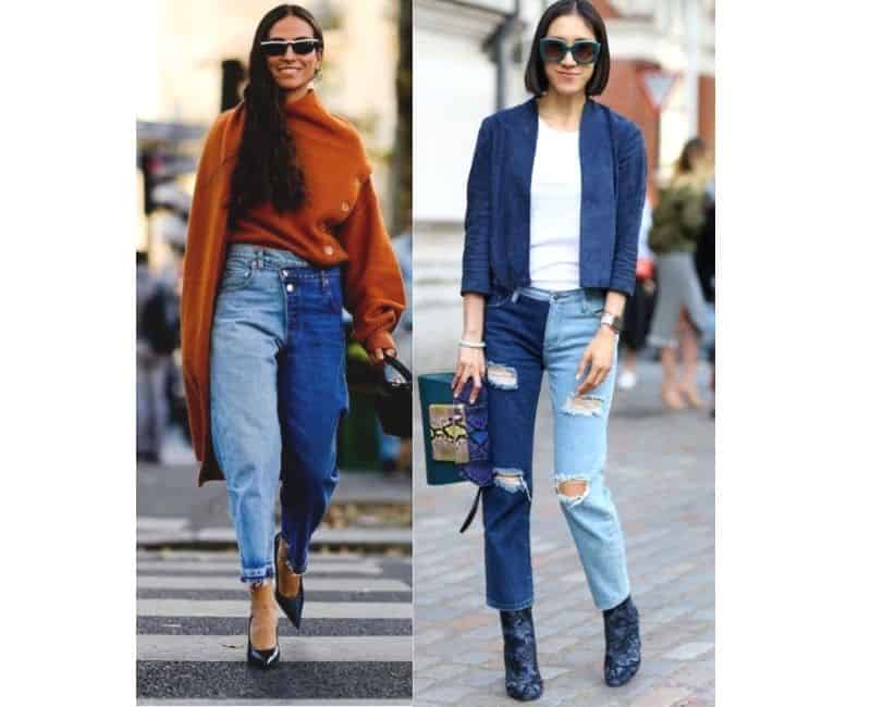 what to wear with patchwork jeans