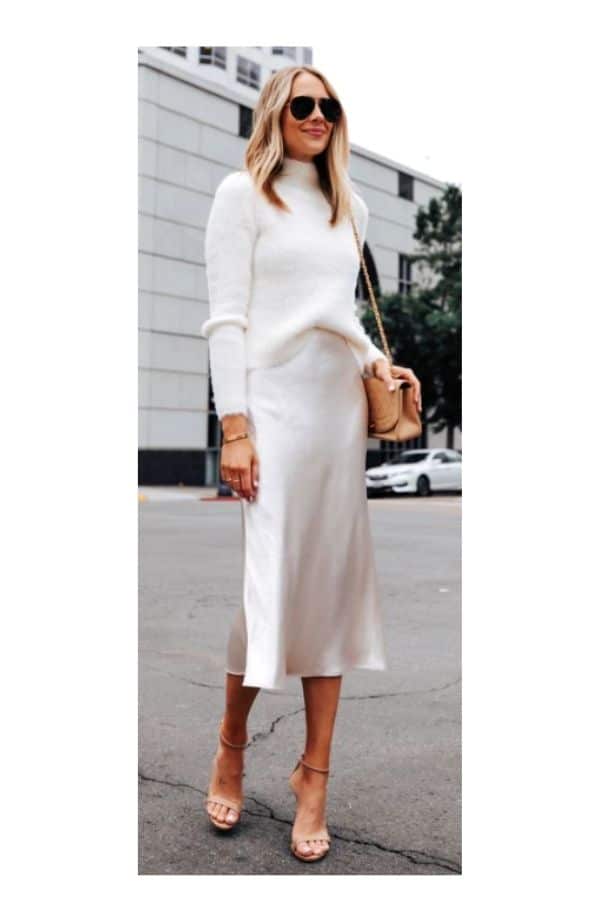 how to wear winter white dresses