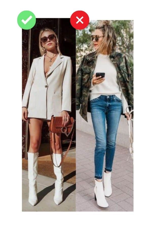 How to wear winter white boots