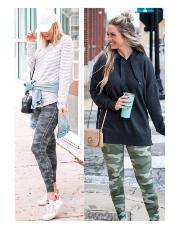 camo leggings outfit ideas for ladies