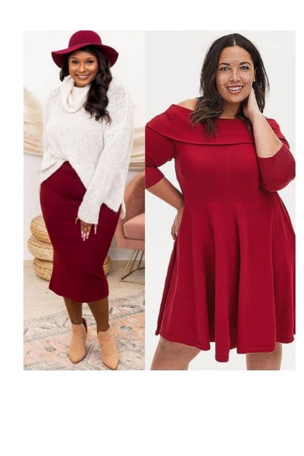 cute plus size christmas dinner outfit ideas