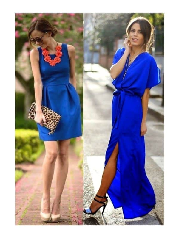 royal blue dress outfit ideas