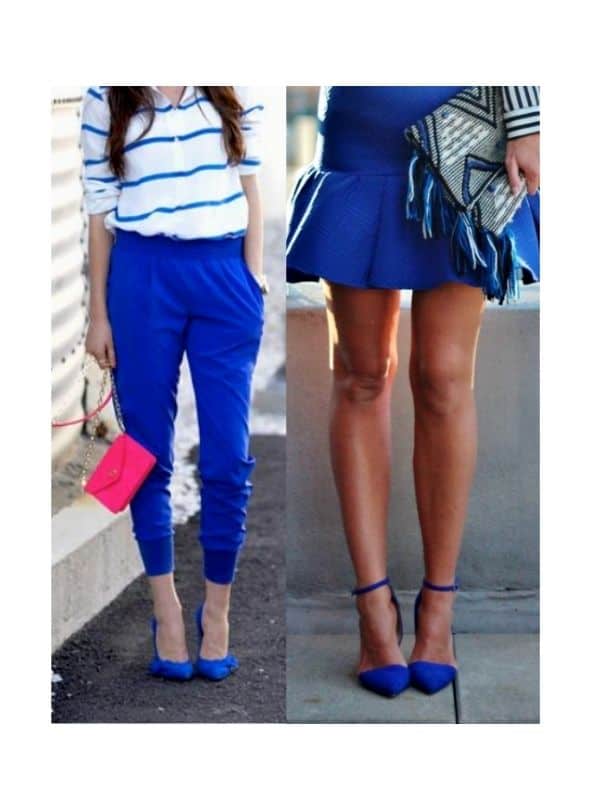 Royal blue shoes outfit ideas
