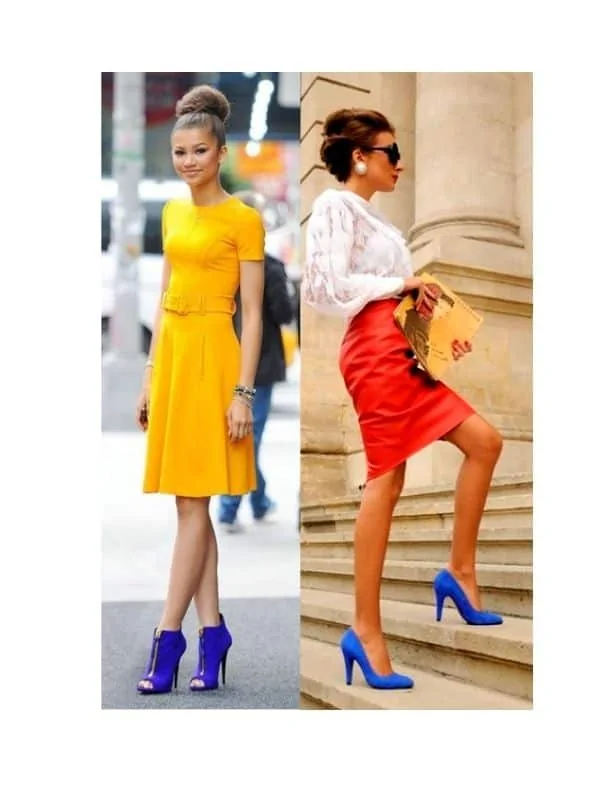 Royal blue shoes outfit ideas