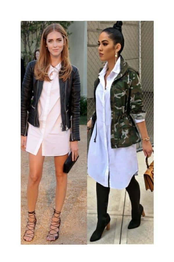 What jacket to wear with shirt dress