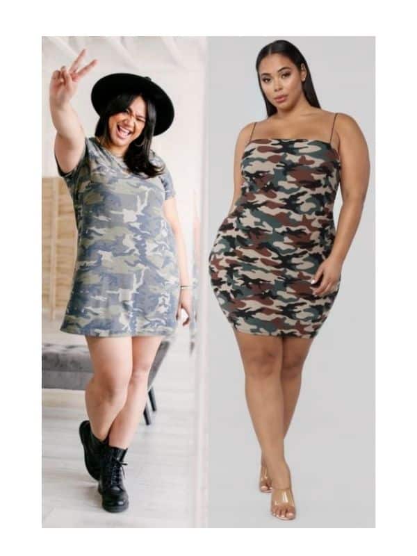 Camouflage outfits ideas plus size