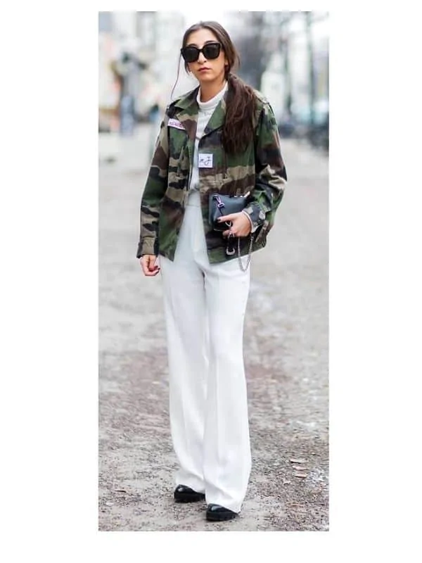 camo jacket outfit ideas