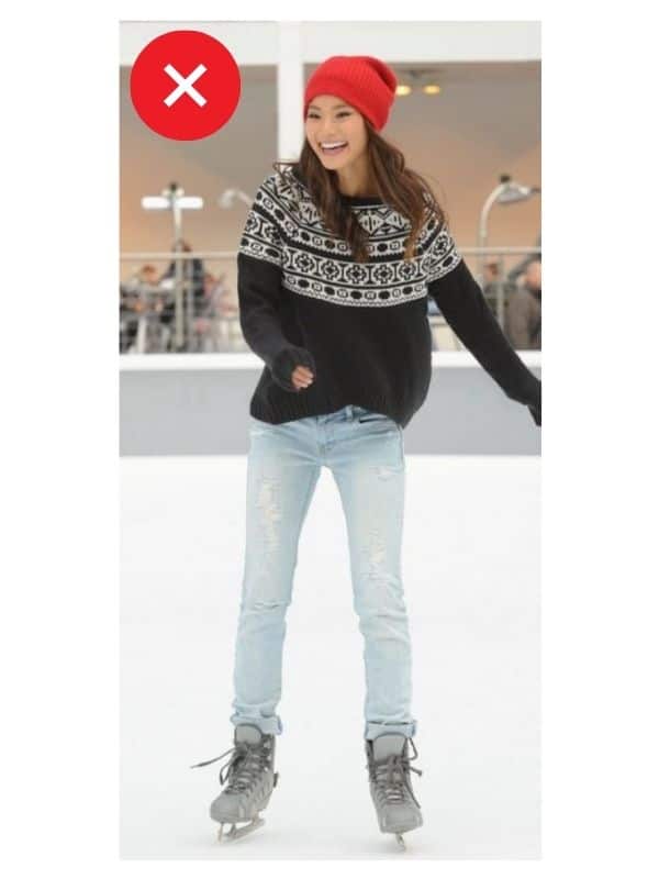 can you ice skate in jeans