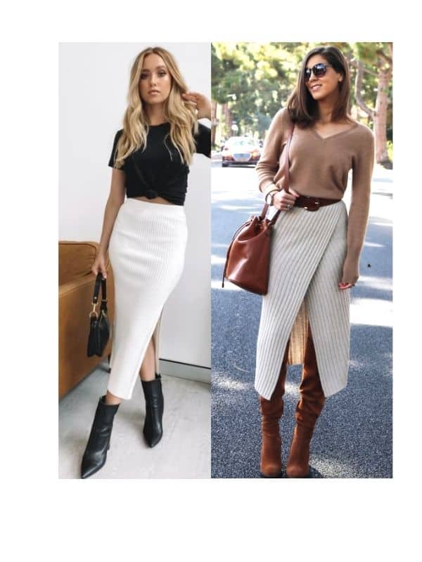 What shoes to wear with sweater skirt?