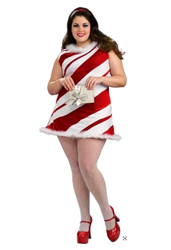 Plus size Ms. Candy Cane costume