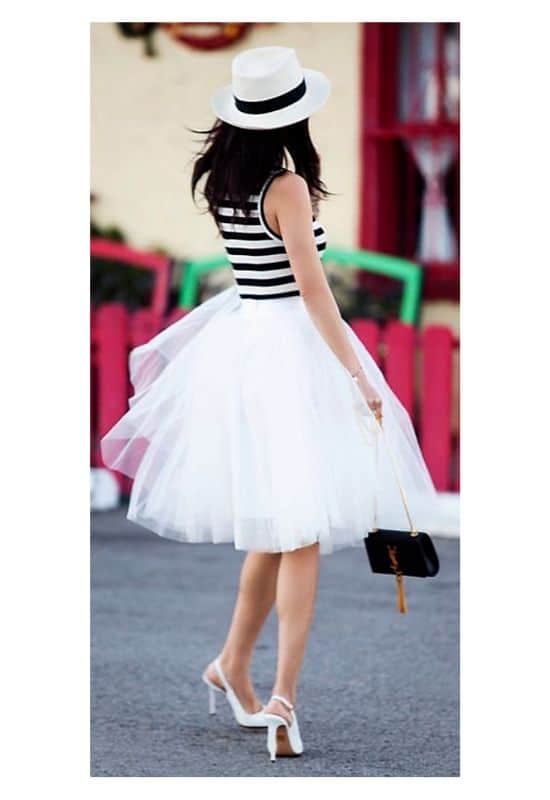 White tulle skirt outfits for adults