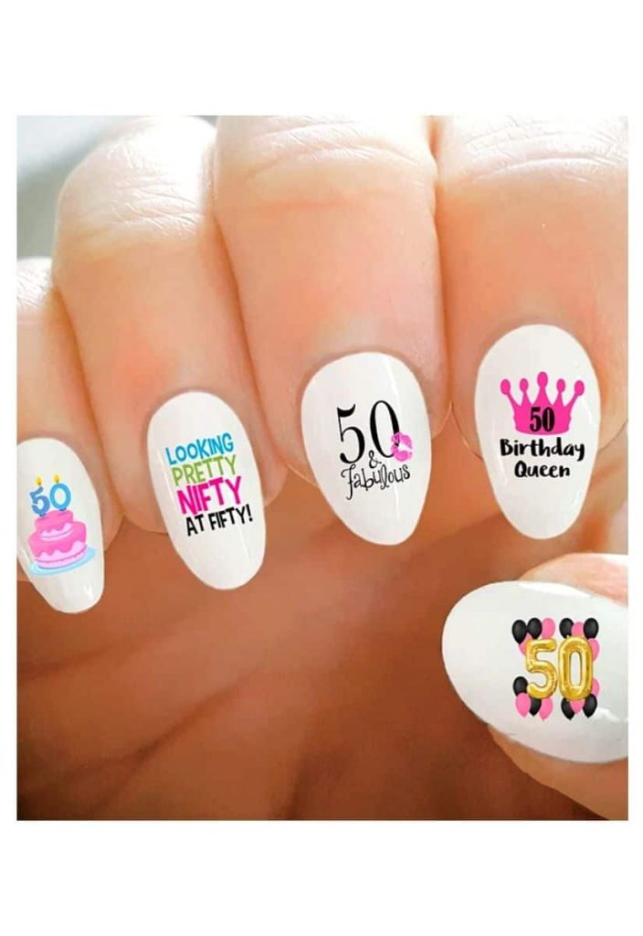 50th birthday nail idea