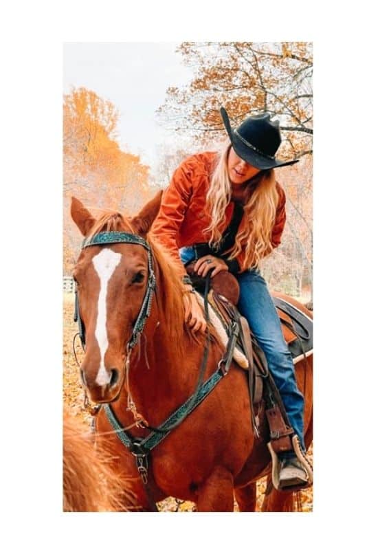 Western horseback riding outfit