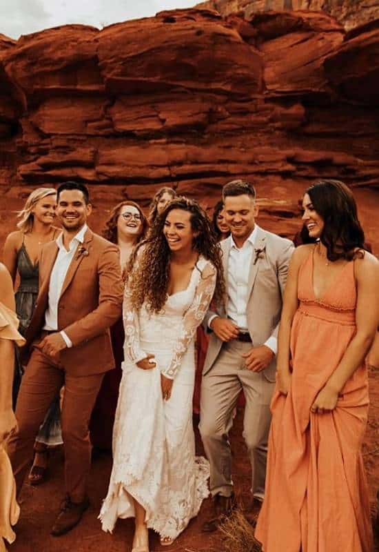 what to wear to a rustic boho desert wedding