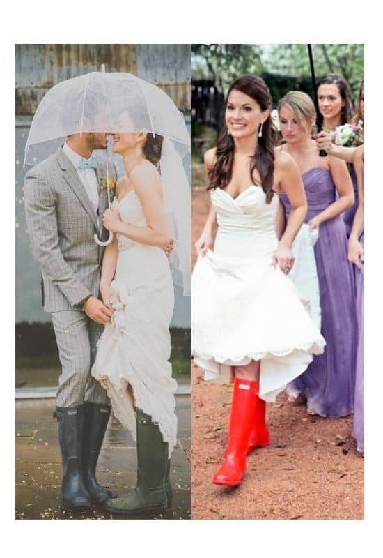 wear to a rainy wedding 