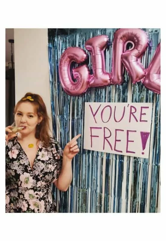 Divorce party fancy floral dress