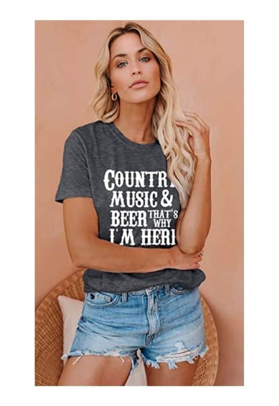 Country music quote tee for concert
