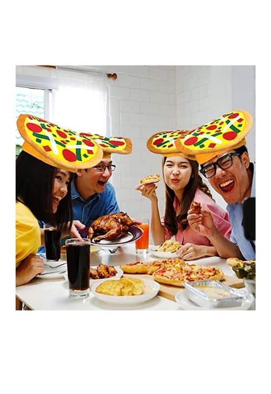 Fun pizza hat for Italian themed party